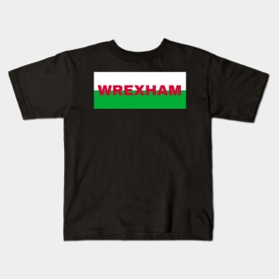 Wrexham City in Wales Flag Kids T-Shirt